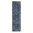 thumbnail image 1 of 594101 Laraline Vintage Turkish Medallion Faded Turquoise Area Rug 2'2"x7'7", 1 of 3