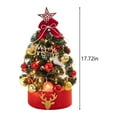 thumbnail image 3 of 18 Inch Tabletop Mini Christmas Tree, Miniature Pine Christmas Tree with Hanging Ornaments, Battery Operated Artificial Xmas Tree, Best DIY Christmas Decorations(Red), 3 of 6