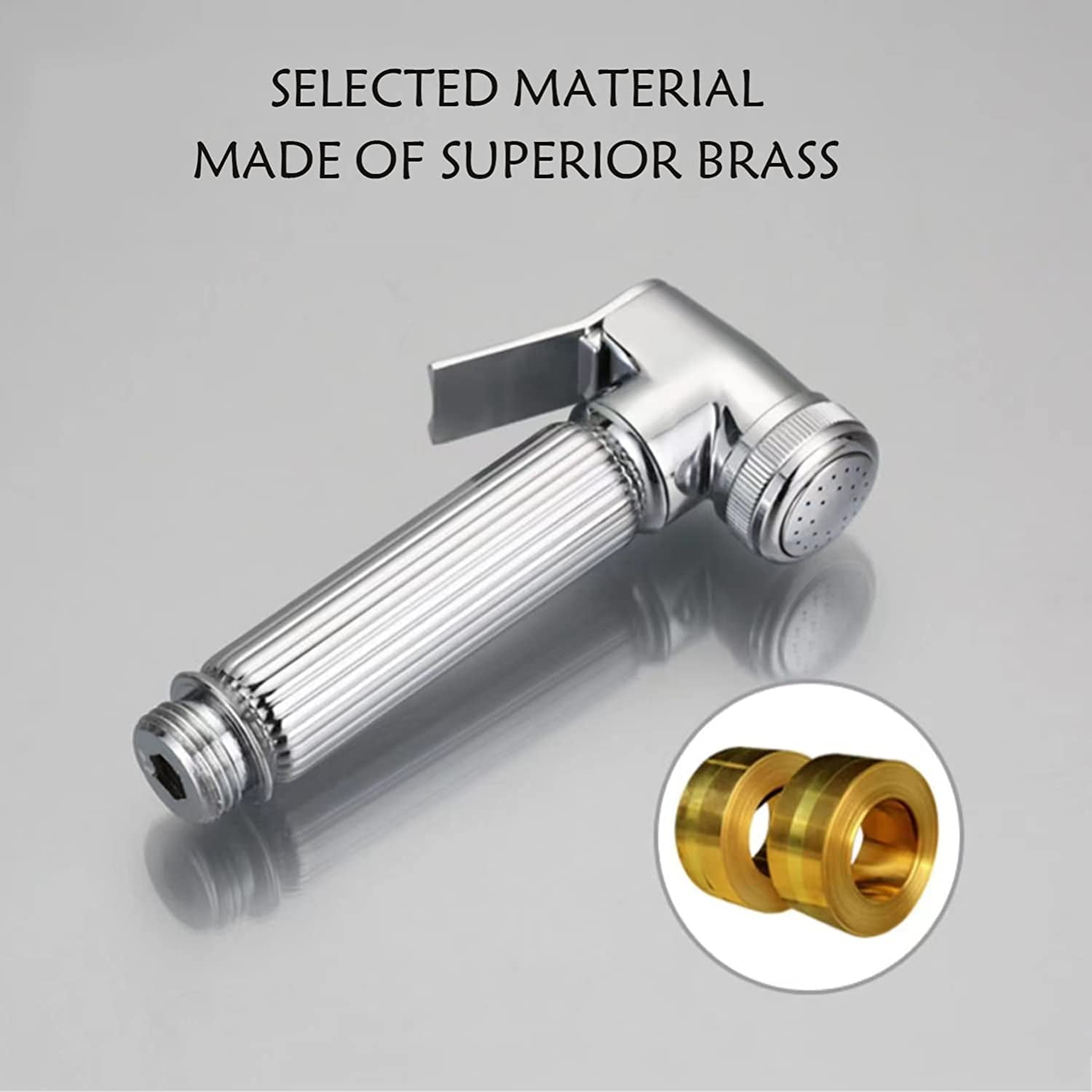 CATPAN Solid Brass Handheld Bidet Sprayer Toilet-Adjustable Water Pressure Control with Bidet Hose for Feminine Wash Bidet Faucets Sprayer for Kitchen and Toilet Cleaning