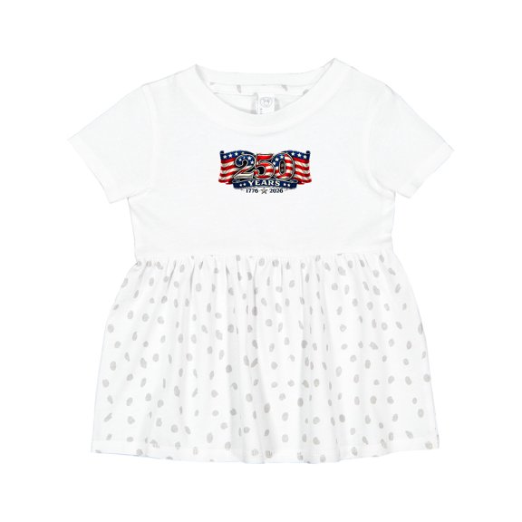 Inktastic 250 Years Patriotic Girls Baby Dress