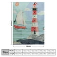 thumbnail image 4 of Orinice Lighthouse Boat Ocean Theme Warm Lightweight Blanket Soft Fleece Throw Blanket for All Seasons - Decorative Cow Gifts Blanket for Living Rooms Sofa - Multiple Sizes Available 40x50in, 4 of 6