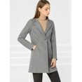 thumbnail image 2 of INSPIRE CHIC Women's Long Sleeves Button Closure Outerwear Mid Length Overcoat, 2 of 4