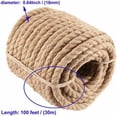 thumbnail image 2 of Twisted Manila Rope, 5/8 Inch 100 Feet Natural Jute Twine Rope for Crafts, Hemp Rope Sisal Twine String Heavy Duty Outdoor for Dock Crafts Decoration Hanging, 2 of 5