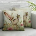 thumbnail image 3 of Nawypu  Easter Floral Garland Bunny Throw Pillow Cover, Spring Rabbit Holiday Cushion Case Decoration for Sofa Couch, 3 of 5
