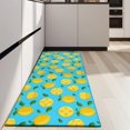 thumbnail image 4 of Yellow Lemon Fruit Slices Blue Pattern Kitchen Rug Mat,Kitchen Runner Rugs Non Skid Washable,Decorative Kitchen Floor Mats for Kitchen,Sink,Laundry,17"X47", 4 of 5