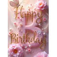 thumbnail image 4 of Pink Floral Themed Happy Birthday Banner Backdrop Background Party Decorations Photography Props for Birthday Party Celebrations Family Gatherings Photo Booth Setups and Event Decors, 4 of 8