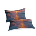 thumbnail image 2 of Modern Bedding Cover Set Beach Sunset Printed Comforter Cover Pillowcase Adult Bedroom Decor,Twin (68"x86"), 2 of 5