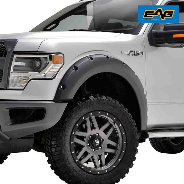 EAG Bolt on Style Fender Flares in Black Textured fits 0915 Ford F150