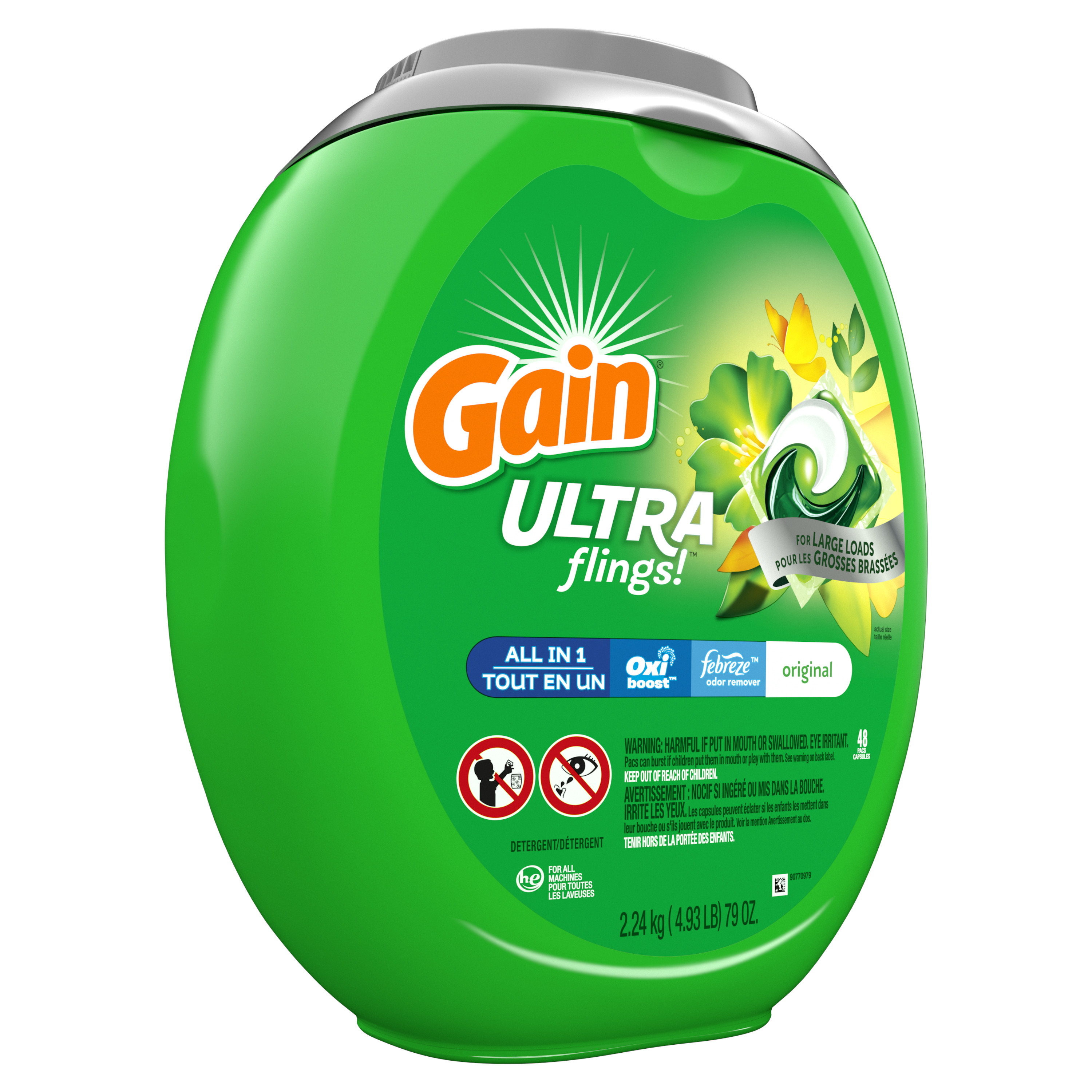 Gain Ultra Flings Original, Laundry Detergent Pacs, 48 Count - image 5 of 5