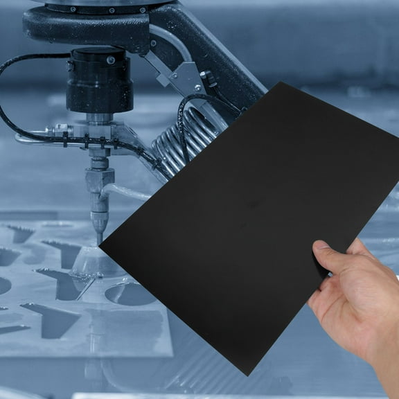 Luxshiny 3-Pack Black Anodized Aluminum Plates with Smooth Edges, Metal Sheets for Engraving and Craft Projects