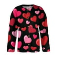 thumbnail image 4 of Women's Cute Sweater Cardigan Heart Print Y2K Button Open Front Cardigans Knitted Valentine's Day Outerwear, 4 of 6
