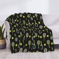 thumbnail image 3 of Fotbe Tennis Rackets Manta de Franela con Estampado, Manta Ultrasuave para Cama, Sofá, Auto, Hipoalergénica y Antibolitas-50"x40", 3 of 6