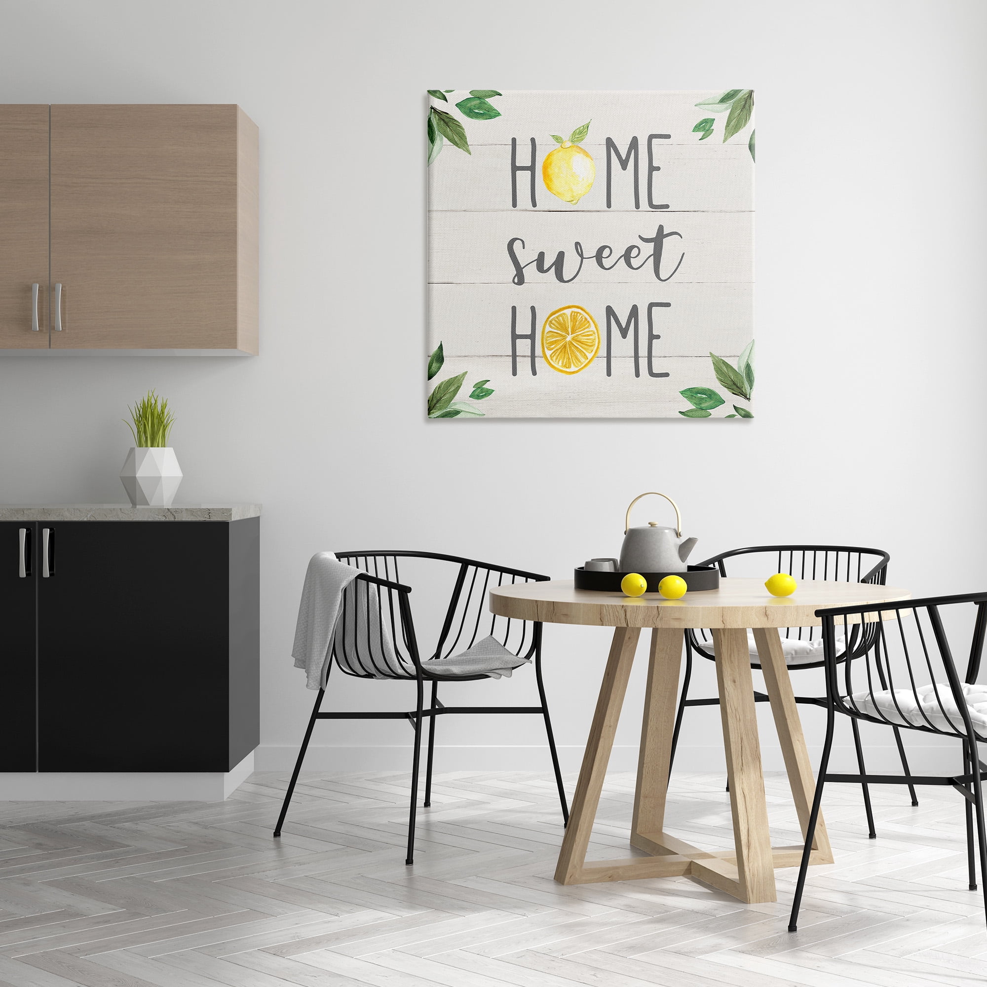 Stupell Industries Sweet Home with Lemons Food & Beverage Painting Gallery Wrapped Canvas Art Print Wall Art, 36 x 36