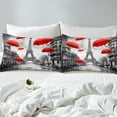 thumbnail image 3 of Erosebridal France Eiffel Tower Duvet Cover Toddler,Red Umbrella Bedding Sets Toddler Size,Paris Decor,Breathable,2Pcs(No Comforter), 3 of 7