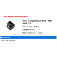 thumbnail image 2 of Horn - Compatible with 1978 - 1984 BMW 733i 1979 1980 1981 1982 1983, 2 of 2