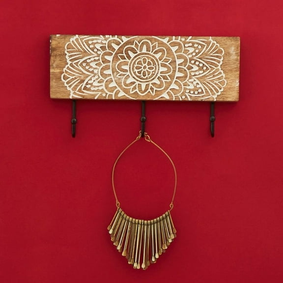 Mandala Rectangle Wood Hook