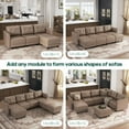 thumbnail image 3 of LLappuil Modular Sectional Sofa, 112" U Shaped Sectional Sofa Couch with Storage, Faux Leather Fabric Waterproof Sectional Couch for Living Room, 6 Seat Modular Sectional Sofa Coffee, 3 of 9