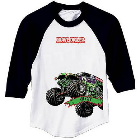 Personalized Monster Jam Grave Digger Boys' Youth Sports Jersey, XS, S, M, L