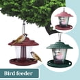 thumbnail image 2 of Eqslft Bird Feeder for Outside Outdoors Hanging, Adjustable Hopper Feeders with Wide Tray and Rainproof Roof, Wild Birds Feeder for Garden Backyard Decoration, 2 of 8