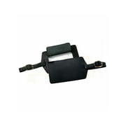 Royce Popular - Luggage tag - with window - strap - 2.8 in x 4.49 in - rectangular - black - genuine leather