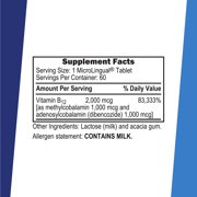 Superior Source NO SHOT Advanced B-12 2000 mcg - Vitamin B12 Supplement Supports Heart Health & Healthy Energy - Methylcobalamin Supplement Formula - 60 Sublingual Dissolving Tablets