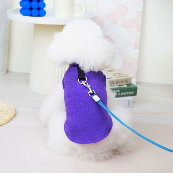 Yidarton 2022 Dog Clothes Traction Cotton Velvet Clothing Autumn And Winter Warm Cat Clothes Small Dog Pet Clothing purple