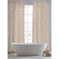 thumbnail image 5 of Pink Brown Floral Sheer Curtains 96 Inch Length 2 Panels Set - Light Filtering Window Treatments, Spring Flowers Rod Pocket Semi Curtains for Living Room/Bedroom/Kitchen Décor, 104"W x 96"L, 5 of 7