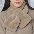 thumbnail image 3 of Eoperou Women Winter Faux Hare Fur Scarf Solid Color Thickened Plush Girls Scarf Evening Dress Furry Neck Collar Christmas Gift, 3 of 8