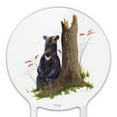 thumbnail image 3 of Acrylic Bear Sitting by Tree Cake Topper Party Decoration for Wedding Anniversary Birthday Graduation, 3 of 7