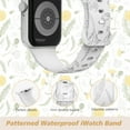 thumbnail image 2 of ELEHOLD Soft Silicone Floral Pattern Engraved Sport Women Strap Replacement Band Compatible for Apple iWatch Series SE/9/8/7/6/5/4/3/2/1 38/40/41mm,White, 2 of 5
