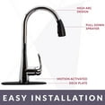 thumbnail image 4 of Westbrass KA03A-2662 Dual Sensor-Touchless Motion Control Kitchen Faucet with Pull Down Sprayer Head, Polished Chrome/Matte Black, 4 of 18