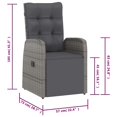 thumbnail image 4 of vidaXL 11 Piece Outdoor Dining Set with Cushions Poly Rattan Grey, 4 of 5