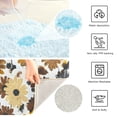 thumbnail image 3 of Yayeee Bath Rugs for Bathroom Floor Set of 2 Non Slip Fluffy Soft Absorbent Mat, Brown Flowers, 3 of 7