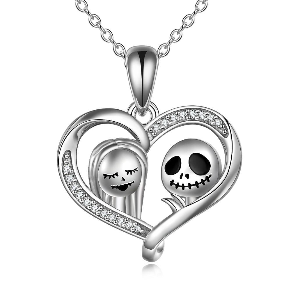 Nightmare Before Christmas Necklace Sterling Silver Jack Skellington Nightmare Before Christmas Necklaces