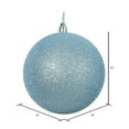 thumbnail image 2 of Vickerman 6" Baby Blue Glitter Ball Ornament, 4 per Bag, 2 of 5