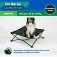 thumbnail image 5 of Coolaroo On the Go Elevated Travel Dog Bed, Medium, Brunswick Green, 5 of 7