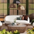 thumbnail image 1 of Pemberly Row Table Basse Ovale Tressée de Patio de 40,5 Po en Brun Doré, 1 of 8