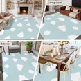 thumbnail image 5 of Clouds Area Rug 5x8 FT, Non Slip Bedroom Throw Carpet, Cartoon Blue Sky Minimalist Aesthetic Washable Soft Floor Carpet Non-Shedding Rug for Living Room Nursery Dorm Office, 5 of 9