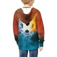 thumbnail image 4 of Chririnla Art Soccer Ball Water Flame Girls Long Sleeve Hooded Pullover Lightweight with Pockets Trendy Comfy Top for Teens Fall ​​Size 10-12​​, 4 of 6