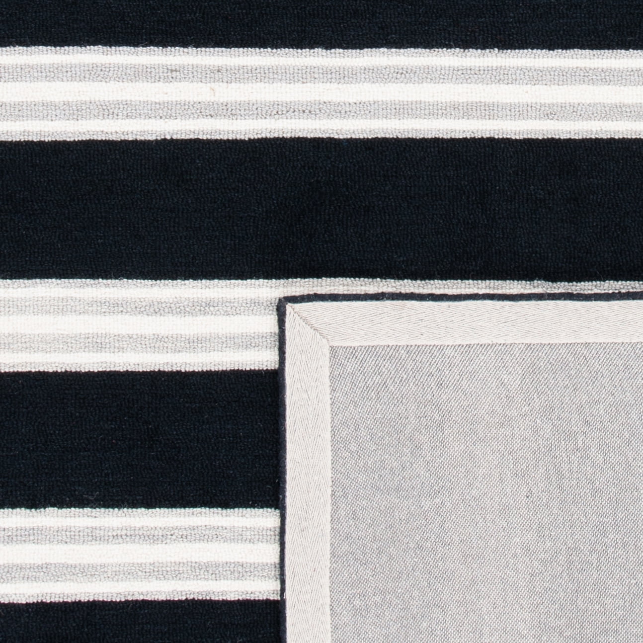 Safavieh Metro Darion Striped Area Rug, Black/Ivory, 4' x 6'