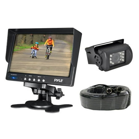 Weatherproof Rearview Backup Camera & Monitor Video System, Commercial Grade, 7" Monitor, Dual DC 12-24V for Bus, Truck, Trailer, Van