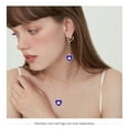 thumbnail image 4 of Linawe Blue Earrings for Women, Asymmetrical Heart Earrings Dangle, Rose Gold Lover Earrings, Neon Teacher Preppy Earrings Dangling, Queen Hearts Costume Jewelry, 4 of 6