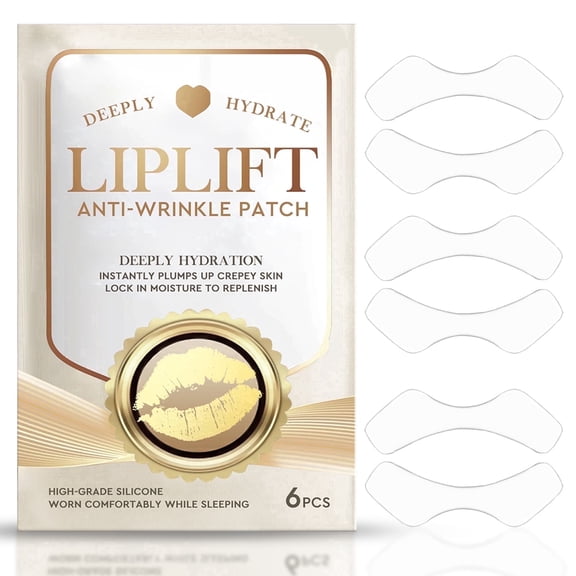 Anti-Wrinkle Patches - 6 Count - Deeply Hydrating Lip Line Strips for Smooth Skin - Overnight Lip Mask Alternative - Reusable & Comfortable Fit - Skincare Patches for Smile Lines