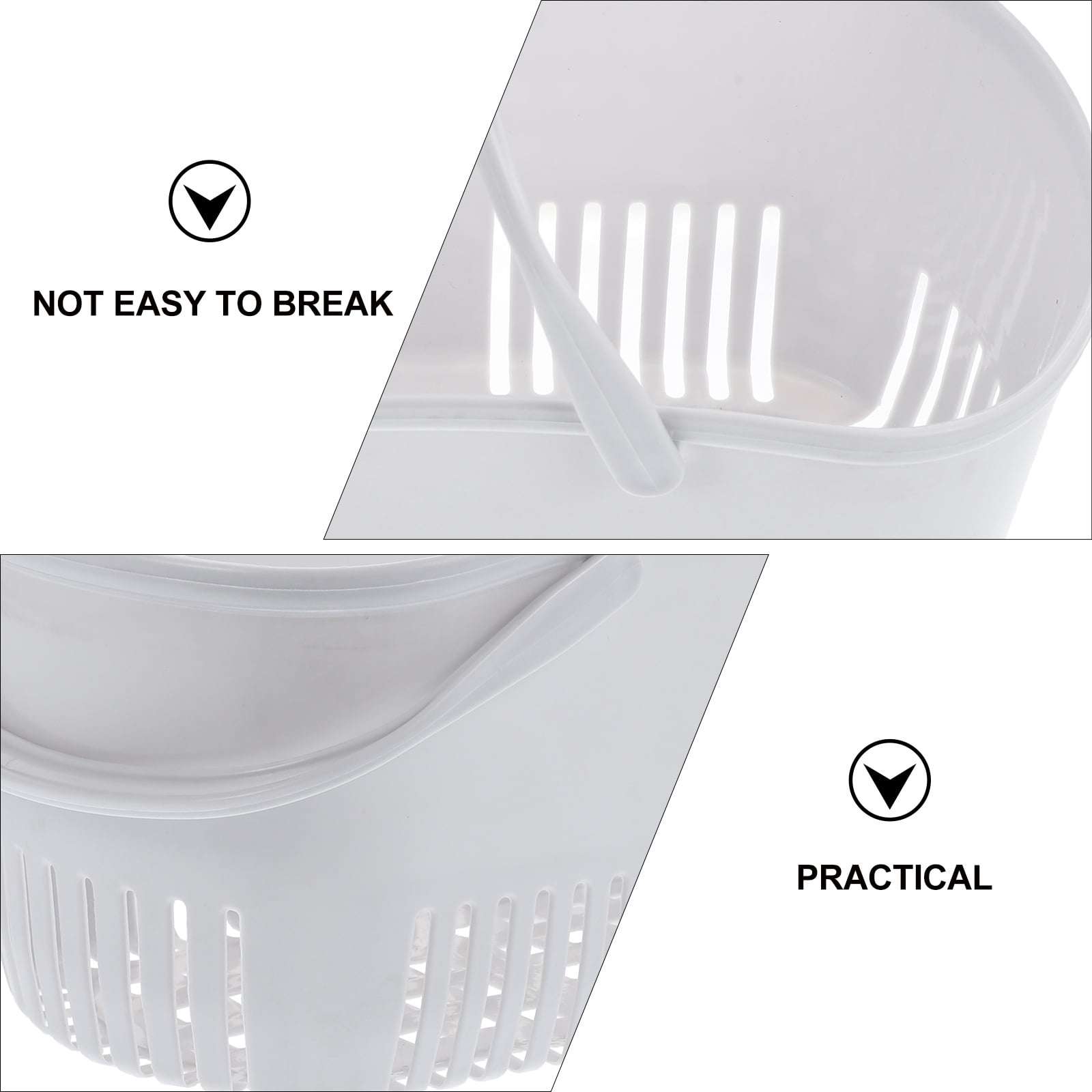 YSNOOWE Bathroom Storage Basket Grey Portable Shower Organizer with Stable Quality 3Pcs