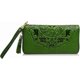 thumbnail image 1 of Women's Flora Genuine Leather Designer Wristlet Wallet Money Organizer (medium 7.87'(w) X 1.18' (d) X 3.94' (h), Green) Green Medium 7.87'(w) X 1., 1 of 4