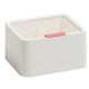 thumbnail image 1 of Dispensador de almohadillas de algodón, a prueba de polvo, ligero, exquisito, caja de soporte para hisopos de algodón, lápiz labial, color blanco, 1 of 5