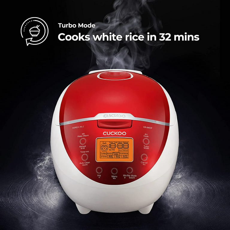 6-Cup (Uncooked) Rice Cooker multifunctional, 12 Menu Options: White Rice,  Brown Rice & More, Nonstick Inner Pot, Red/White - AliExpress