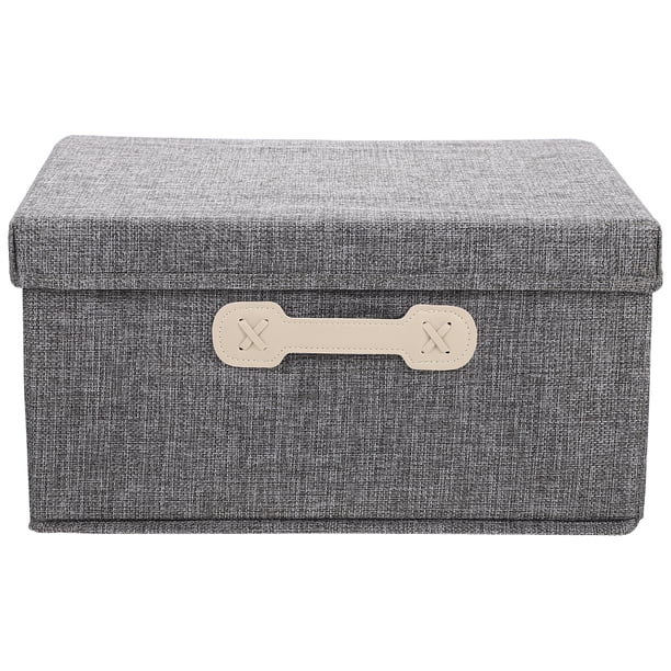 GOOHOCHY Caja de ropa de algodón y lino plegable caja de juguetes Caja de almacenamiento con mango
