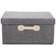 thumbnail image 1 of GOOHOCHY Caja de ropa de algodón y lino plegable caja de juguetes Caja de almacenamiento con mango, 1 of 7