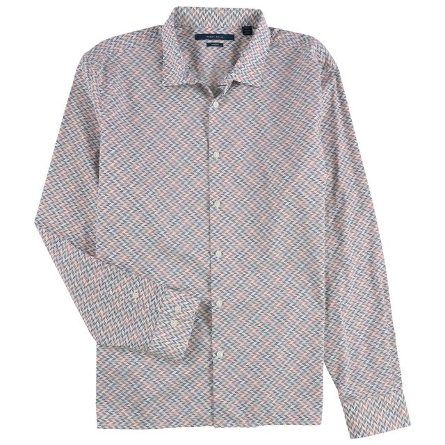 Perry Ellis Chemise à Boutons pour Hommes, Imprimé Graphique, Multicolore, Très Grand